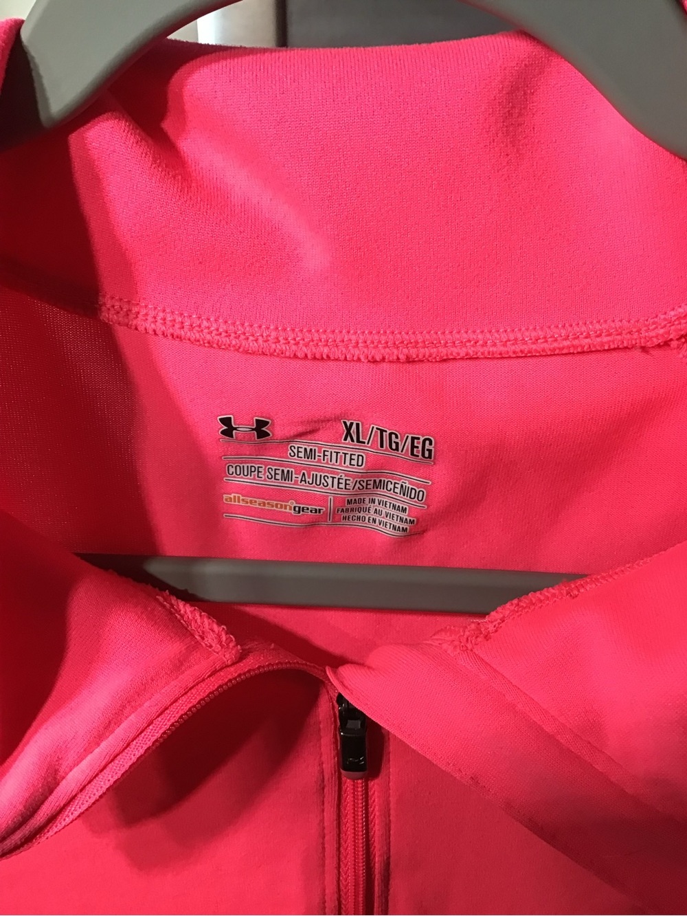 Under Armour Hot Pink Quarter-Zip Long Sleeve Top - Picture 2 of 3